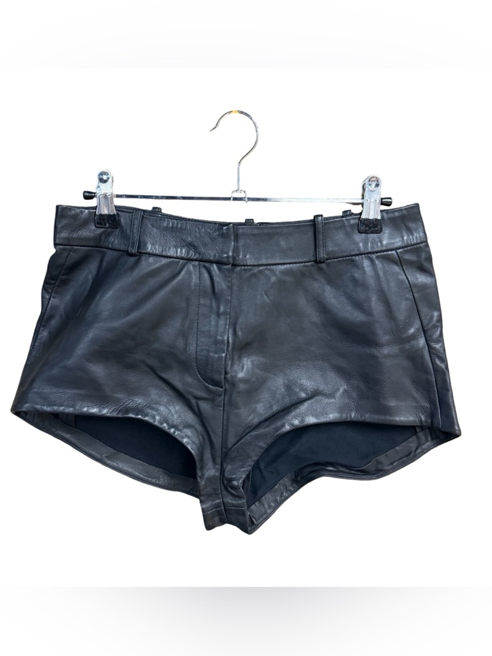 Lamarque Annaise Shorts Black High-Waist Leather booty Revolve S - Picture 5 of 10